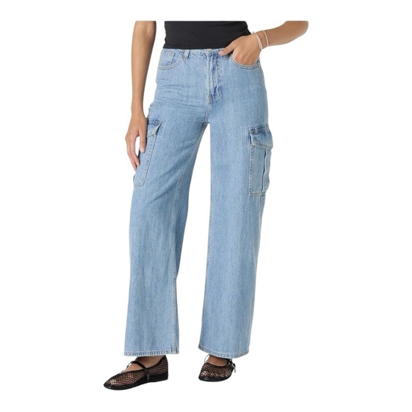 The Drop Denim - NWT The Drop Women's Montana Light Indigo Cargo Jeans Size 26